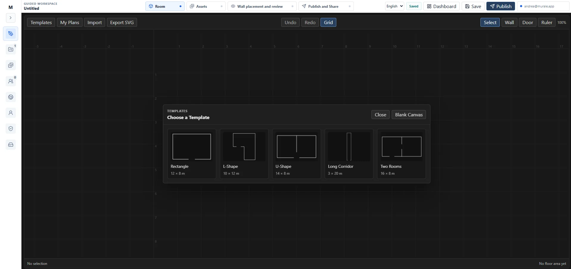 Murale hosted project dashboard with exhibition project context.